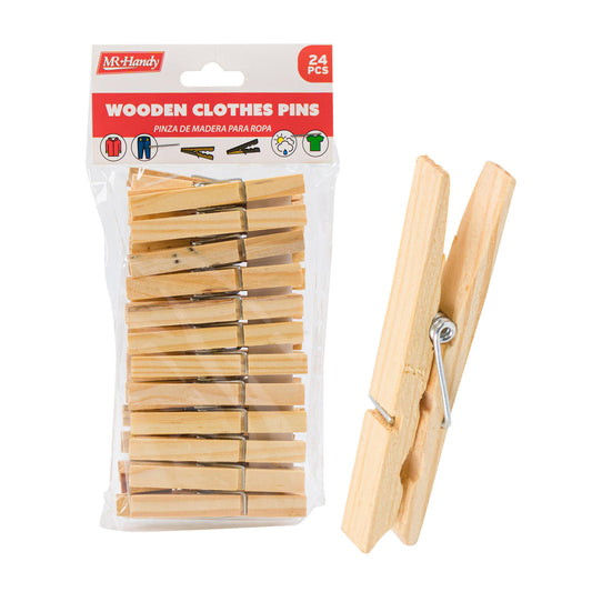 Mr. Handy Wooden Clothes Pins 24ct.